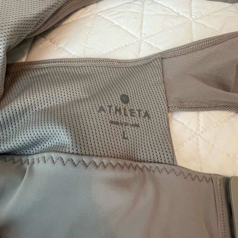 Athleta Gray Razorback Sports Bra - Picture 6 of 11
